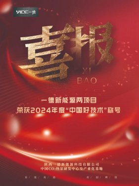 喜報(bào)！一德新能源兩項(xiàng)目榮獲2024年度“中